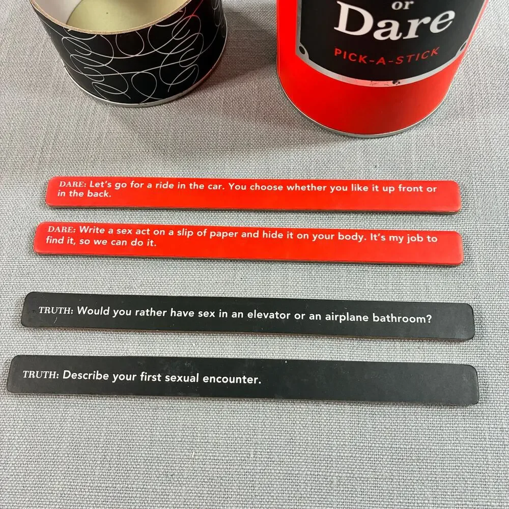Sexy Truth Or Dare Pick-A-Stick Adult Party Game Couples Date Night